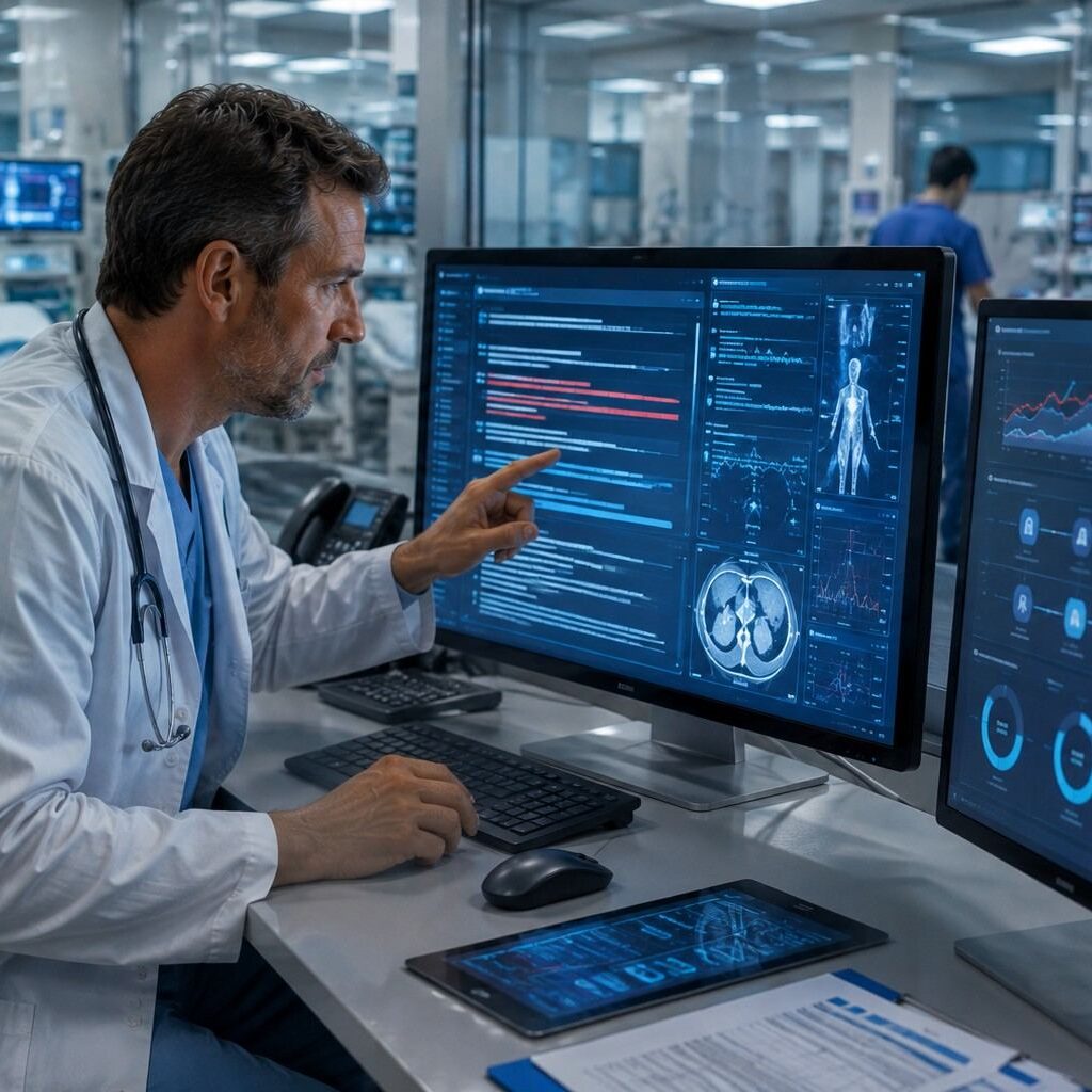 Clinician recovering a healthcare AI workflow after an incident